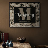 Personaliseer achternaam Wall Art Wedding Gift Ide Poster