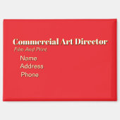 Personaliseer Adverteer Commercieel Art Director Magneet (Voorkant)