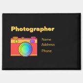 Personaliseer Adverteer Fotograaf Zakelijk Magneet (Voorkant)