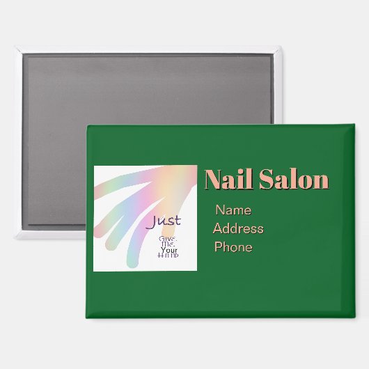 Personaliseer Adverteer Promoot Nagelstudio Zakeli Magneet (Voorkant / Achterkant)