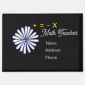 Personaliseer Adverteer Wiskunde Lerarensymbolen Magneet (Voorkant)