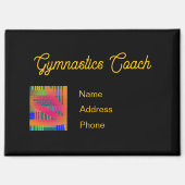 Personaliseer Adverteren Gymnastiek Coach Magneet (Voorkant)