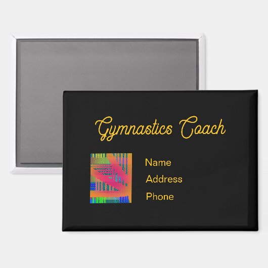 Personaliseer Adverteren Gymnastiek Coach Magneet (Voorkant / Achterkant)