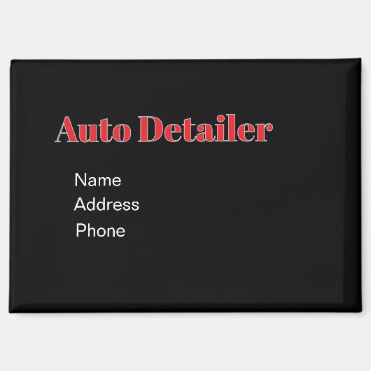 Personaliseer Adverteren Promoot Auto Detailer Magneet (Voorkant)