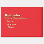 Personaliseer Adverteren Promoot Bartender Magneet (Voorkant)