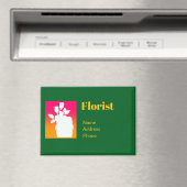 Personaliseer Adverteren Promoot Bloemist Business Magneet (Insitu (Vaatwasser))