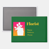Personaliseer Adverteren Promoot Bloemist Business Magneet (Voorkant / Achterkant)