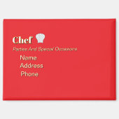 Personaliseer Adverteren Promoot Chef Magneet (Voorkant)