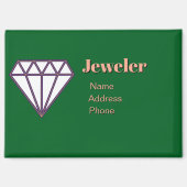 Personaliseer Adverteren Promoot Jeweler Business Magneet (Voorkant)