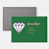 Personaliseer Adverteren Promoot Jeweler Business Magneet (Voorkant / Achterkant)