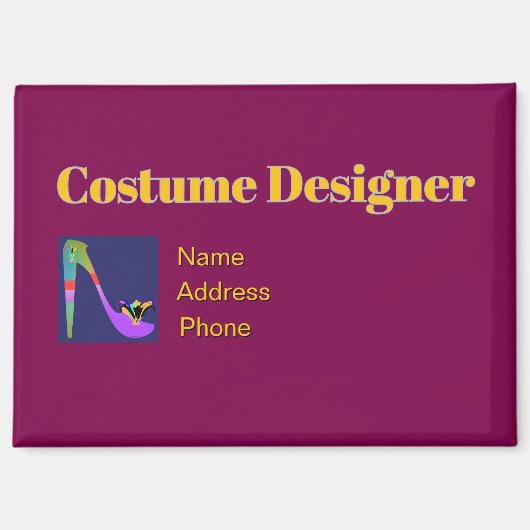 Personaliseer Adverteren Promoot Kostuumontwerper Magneet (Voorkant)