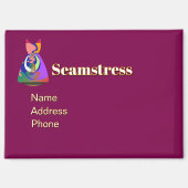 Personaliseer Adverteren Promoot Seamstress Plum Magneet (Voorkant)