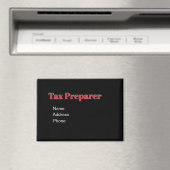 Personaliseer Adverteren Promoot Tax Preparer Magneet (Insitu (Vaatwasser))
