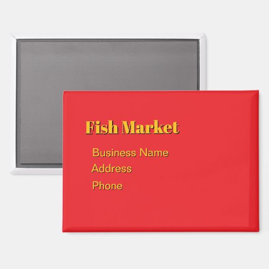 Personaliseer Adverteren Promoot Vismarkt Magneet (Voorkant / Achterkant)