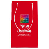 Personaliseer Afbeelding Bedrijf Logo Tekst Merry Klein Cadeauzakje (Voorkant)