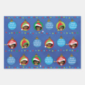 Personaliseer Afrikaans-Amerikaans meisje Elf Inpakpapier Vel (Voorkant 2)