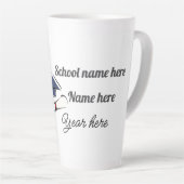 Personaliseer Afstudeerballon Latte Mok (Rechterhoek)