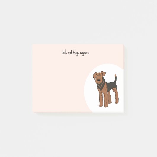 Personaliseer Airedale Terrier Post-it® Notes (Voorkant)