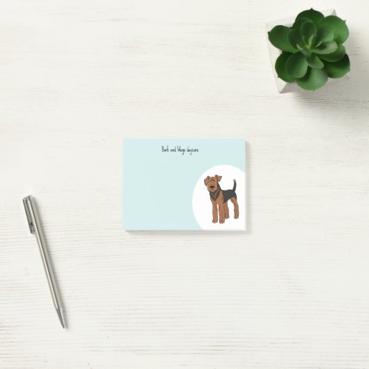Personaliseer Airedale Terrier Post-it® Notes (Kantoor)