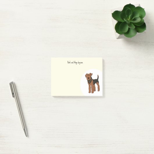 Personaliseer Airedale Terrier Post-it® Notes (Kantoor)