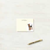 Personaliseer Airedale Terrier Post-it® Notes (Op bureau)