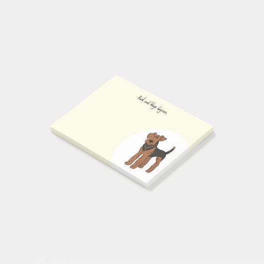 Personaliseer Airedale Terrier Post-it® Notes (Schuin)