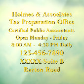 Personaliseer Algemene bedrijfsgegevens Black Gold Raamsticker (Vel 3)