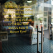 Personaliseer Algemene bedrijfsgegevens Black Gold Raamsticker