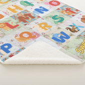 Personaliseer Alphabet Sherpa Blanket Sherpa Deken (3/4)