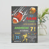 Personaliseer American FOOTBALL WATCH Party Kaart (Staand voorkant)