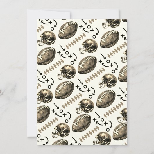 Personaliseer American FOOTBALL WATCH Party Kaart (Achterkant)