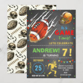 Personaliseer American FOOTBALL WATCH Party Kaart (Voorkant / Achterkant)