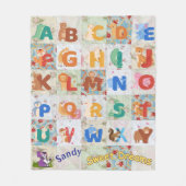 Personaliseer Animal Alpha Fleece Deken (Voorkant)