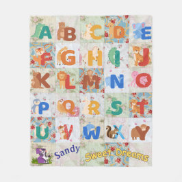 Personaliseer Animal Alpha Fleece Deken