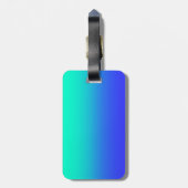 Personaliseer Aqua Blue Gradient Bagagelabel (Achterkant verticaal)