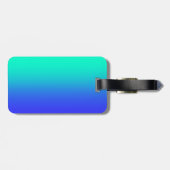 Personaliseer Aqua Blue Gradient Bagagelabel (Achterkant horizontaal)