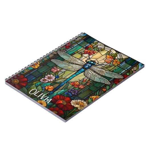 Personaliseer art nouveau boho libel notitieboek (Linkerzijde)