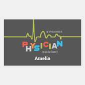 Personaliseer, Arts Assistant Week Geweldige Rechthoekige Sticker (Voorkant)