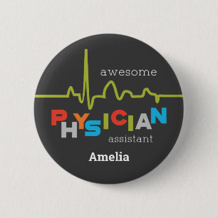 Personaliseer, Arts Assistant Week Geweldige Ronde Button 5,7 Cm