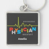 Personaliseer, Arts Assistant Week Geweldige Sleutelhanger (Voorkant)