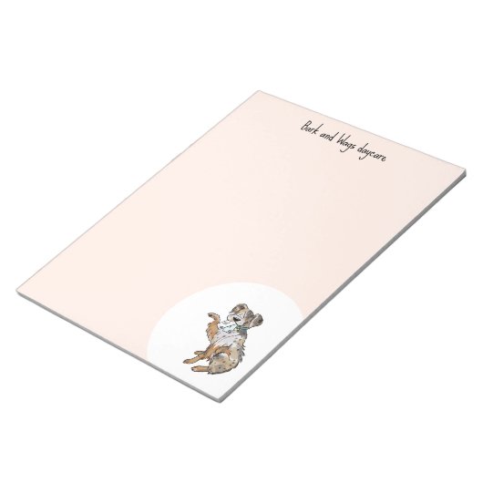 Personaliseer Australian Shepherd Notitieblok (Schuin)