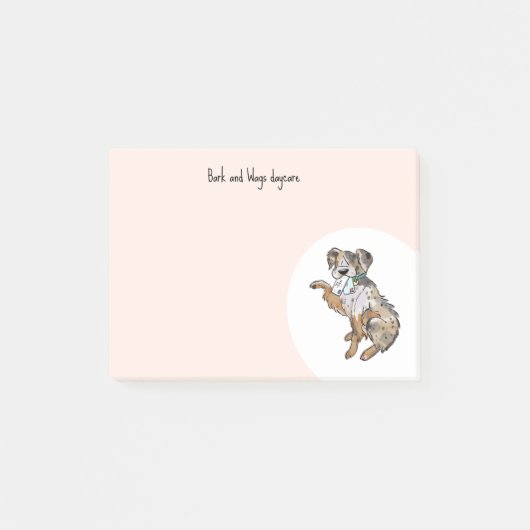 Personaliseer Australian Shepherd Post-it® Notes (Voorkant)