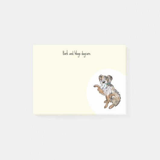 Personaliseer Australian Shepherd Post-it® Notes (Voorkant)