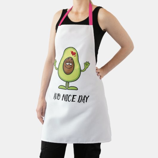 Personaliseer Avocado Avo Nice Day Baker Chef Scho Schort (Insitu)
