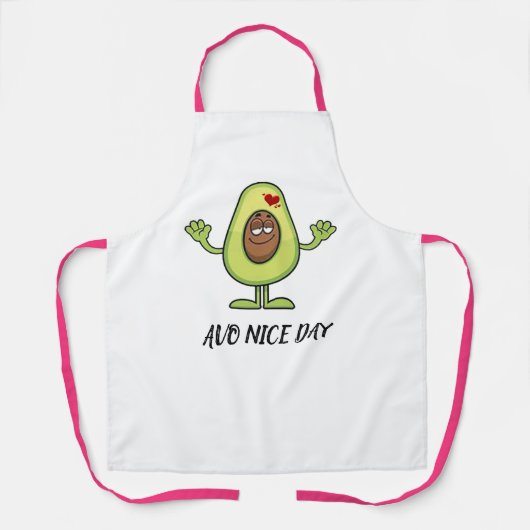 Personaliseer Avocado Avo Nice Day Baker Chef Scho Schort (Voorkant)