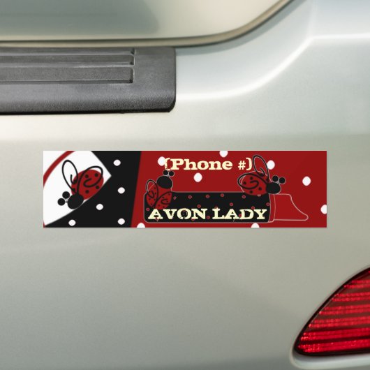 Personaliseer Avon Lady Bumpersticker (Op auto)