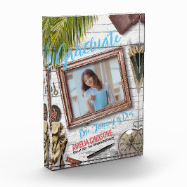 Personaliseer avonturier afstudeeraankondigingen fotoblokken