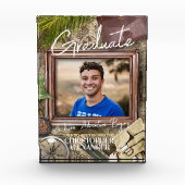 Personaliseer avonturier afstudeeraankondigingen fotoblokken (Voorkant)