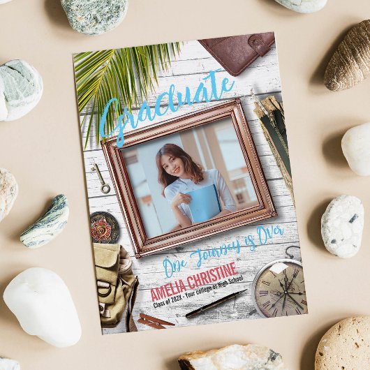 Personaliseer avonturier afstudeeraankondigingen kaart