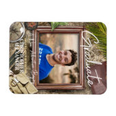 Personaliseer avonturier afstudeeraankondigingen magneet (Horizontaal)